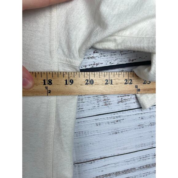 Madewell Libra Lace Up Tee XS Ivory Cream 3/4 Sleeve Boho Western Coastal Norm - Picture 4 of 7